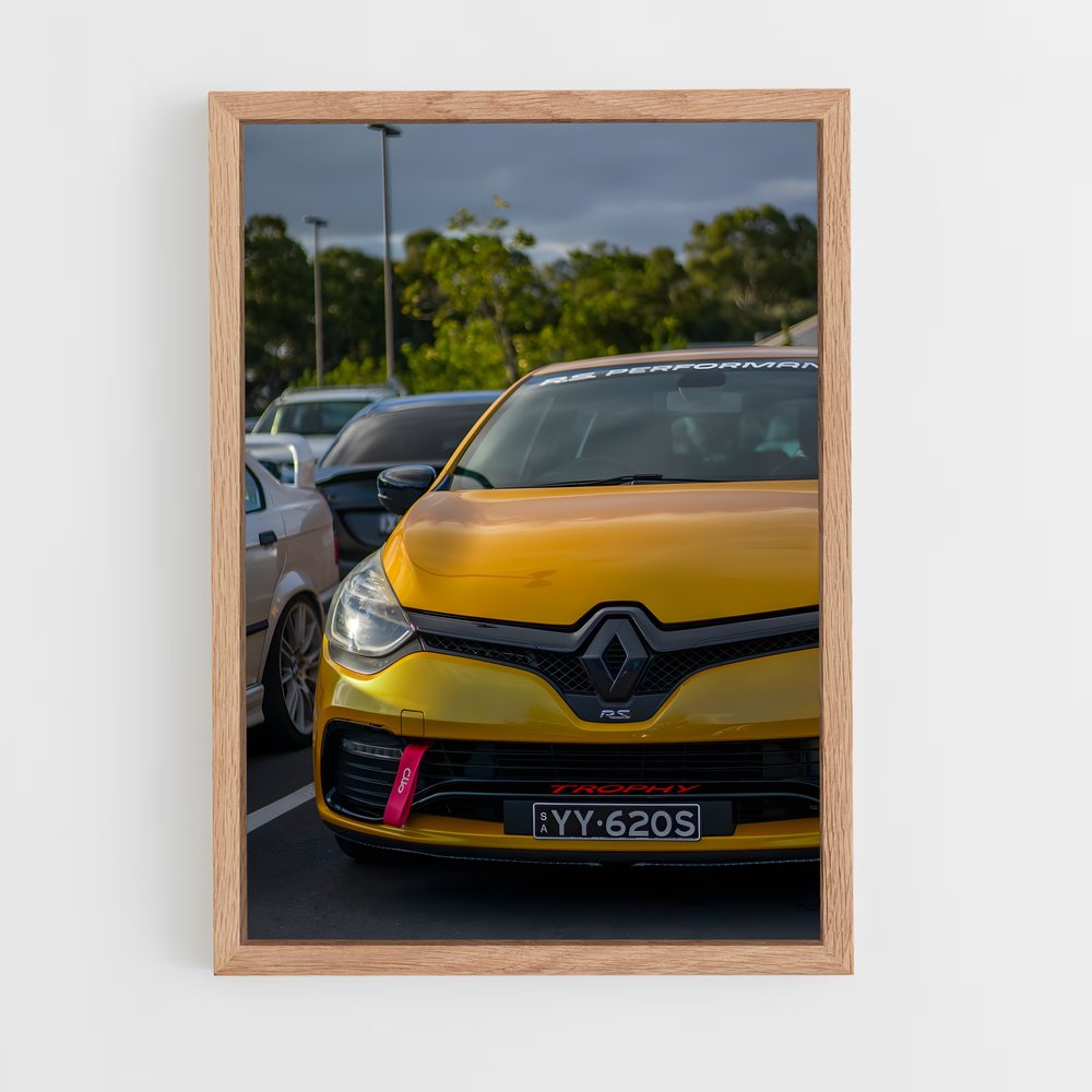 Poster Clio Jaune Éblouissante – affiche Renault (vue 4)